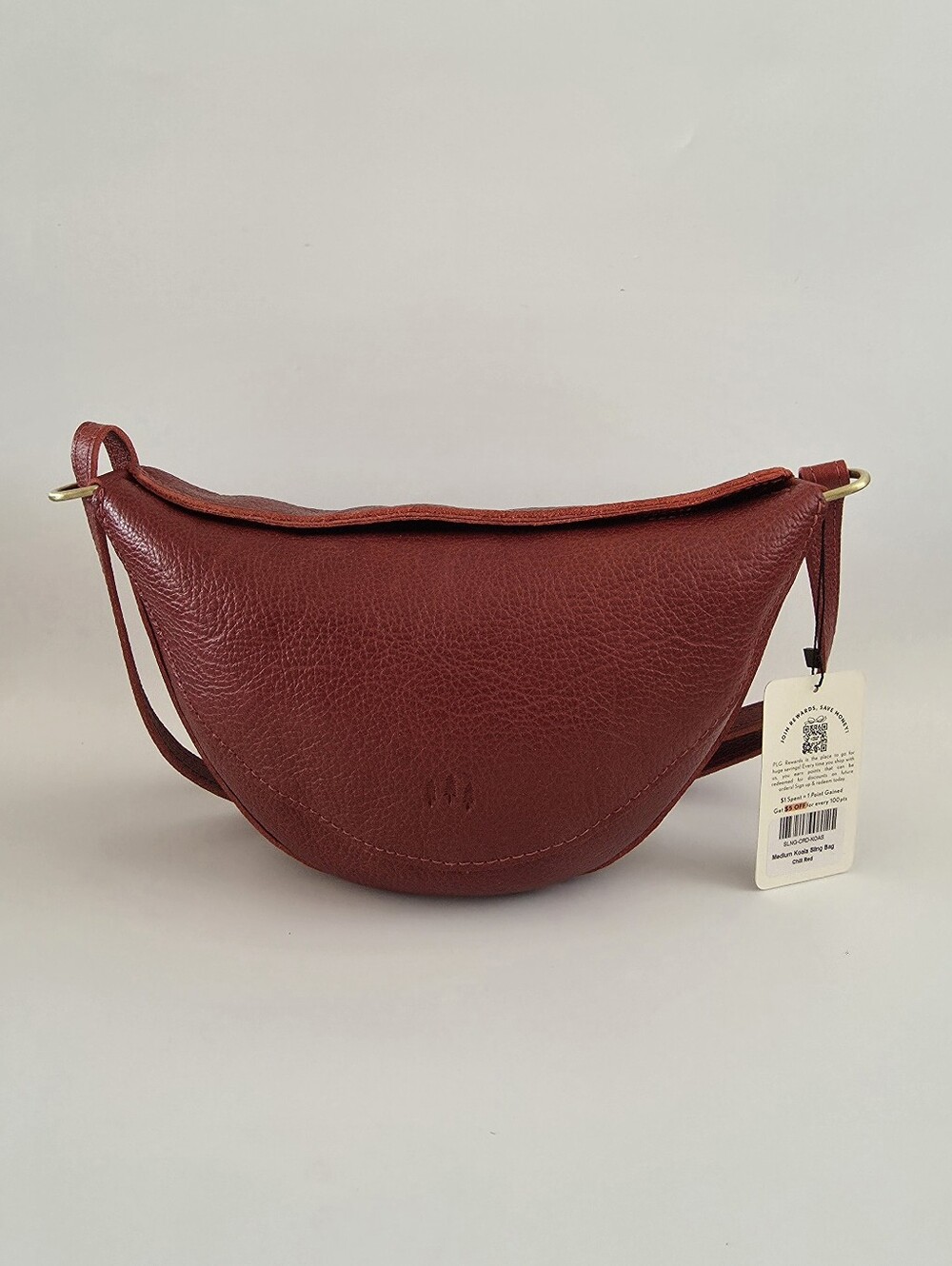 NWT Portland Leather Medium Koala Sling Handbag in Chili Red